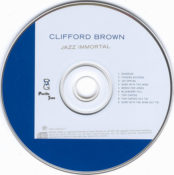 Clifford Brown featuring Zoot Sims - Jazz Immortal (CD)