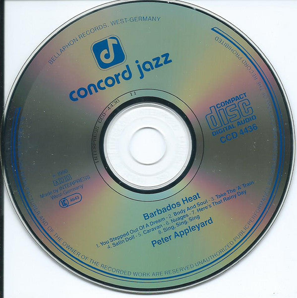 Peter Appleyard - Barbados Heat (CD) Image