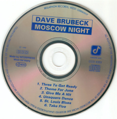 Dave Brubeck - Moscow Night (CD) Image