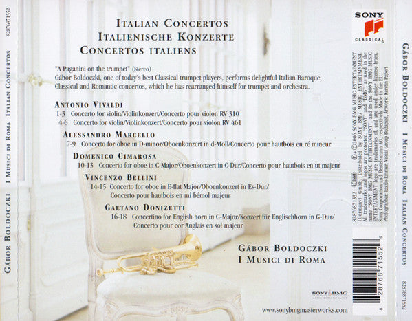 Gábor Boldoczki, I Musici - Italian Concertos (CD)