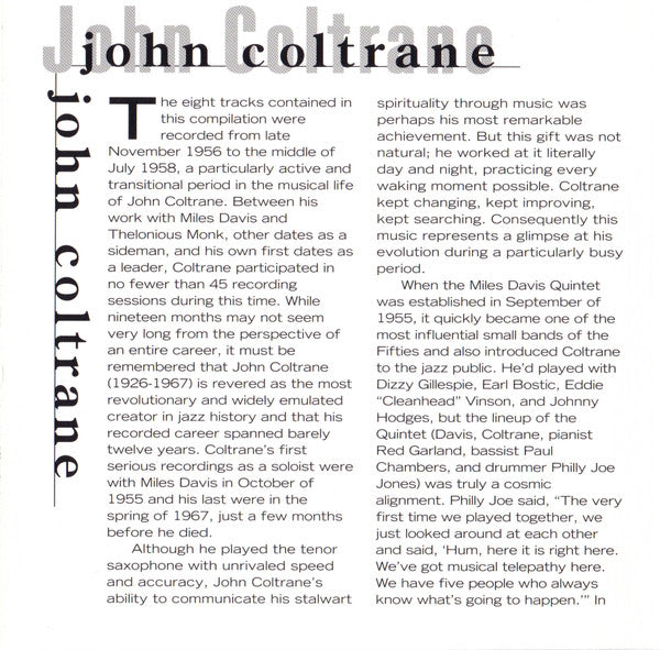 John Coltrane - Jazz Showcase (CD) Image