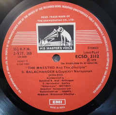 Sundaram Balachander, Gayathri Narayanan - The Maestro And The Disciple - Veena Duet 2 (Vinyl) Image