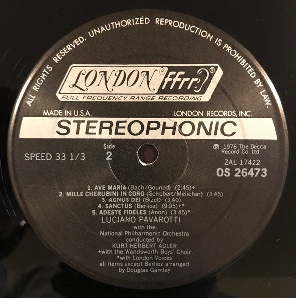 Luciano Pavarotti, National Philharmonic Orchestra, Kurt Herbert Adler - O Holy Night (Vinyl) Image