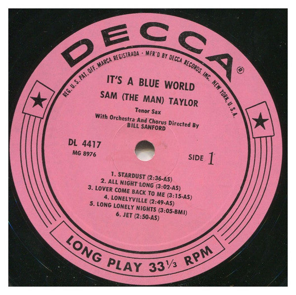 Sam Taylor (2) - It's A Blue World (Vinyl)