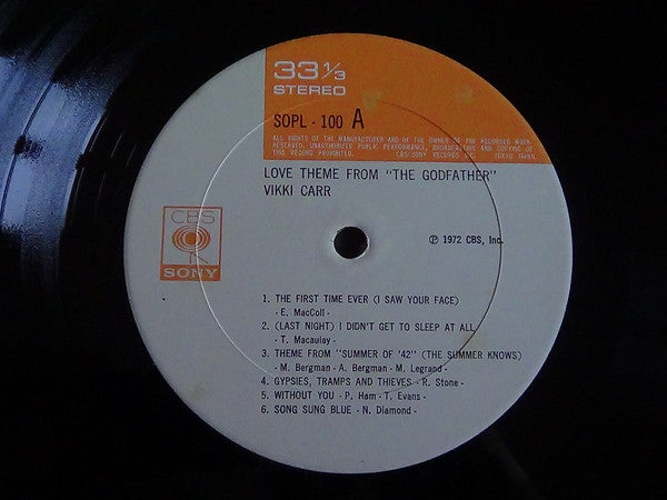 Vikki Carr - The First Time Ever (I Saw Your Face) (Vinyl) Image