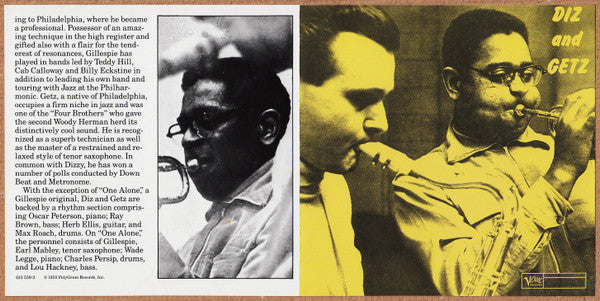 Dizzy Gillespie And Stan Getz - Diz And Getz (CD) Image