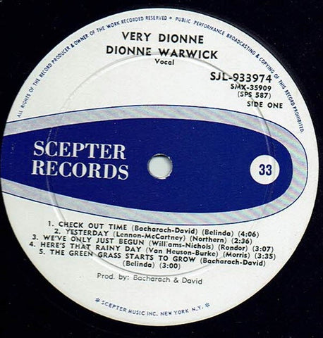 Dionne Warwick - Very Dionne (Vinyl) Image