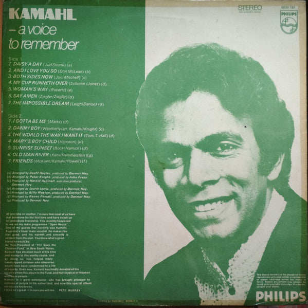 Kamahl - A Voice To Remember (Vinyl)