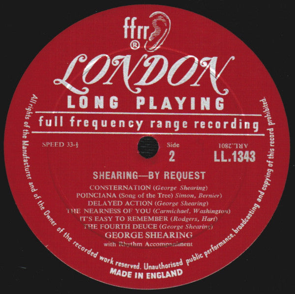 George Shearing - Shearing . . . . By Request (Vinyl)