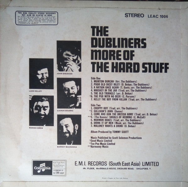 Dubliners, The - More Of The Hard Stuff (Vinyl) Image