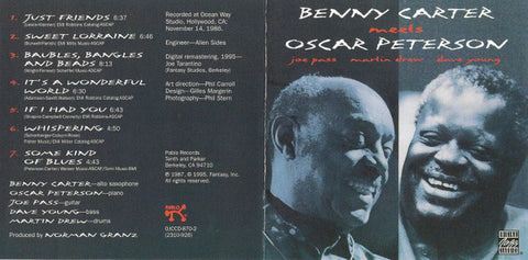 Benny Carter Meets Oscar Peterson - Benny Carter Meets Oscar Peterson (CD) Image