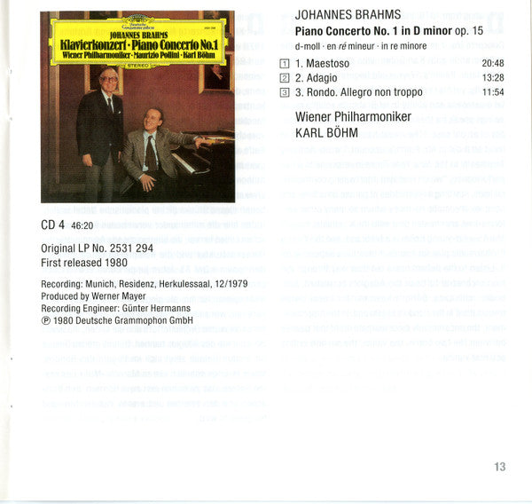 Maurizio Pollini, Wolfgang Amadeus Mozart, Ludwig van Beethoven, Johannes Brahms - Maurizio Pollini Concertos (CD) (8)