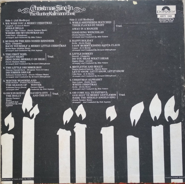 GÃ¼nter Kallmann Chor - Christmas Sing-In With The Gunter Kallmann Choir (Vinyl) Image