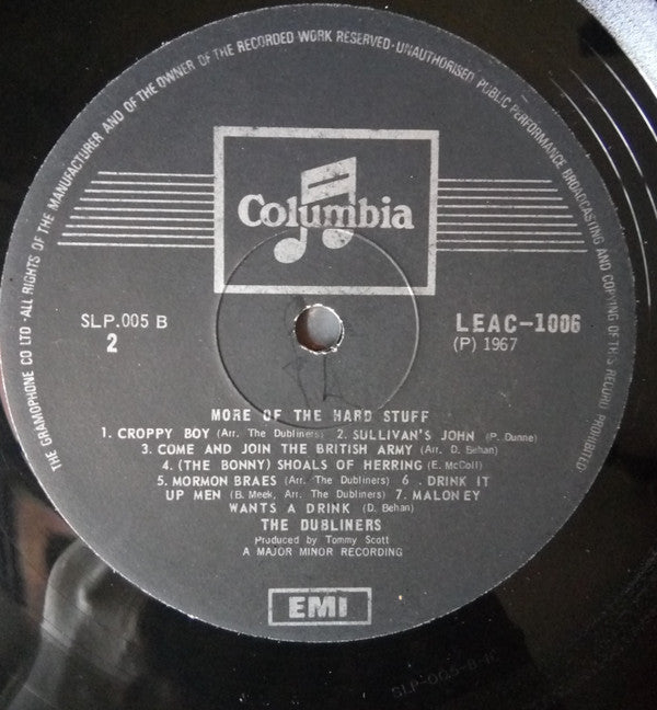 Dubliners, The - More Of The Hard Stuff (Vinyl) Image
