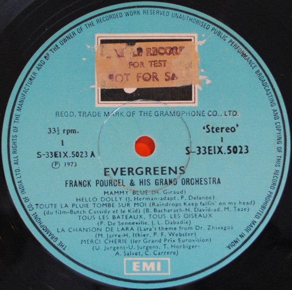 Franck Pourcel Et Son Grand Orchestre - Evergreens (Vinyl)