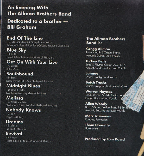 Allman Brothers Band, The - An Evening With The Allman Brothers Band - First Set (CD)