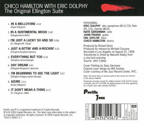 Chico Hamilton Quintet, The With Eric Dolphy - The Original Ellington Suite (CD) Image