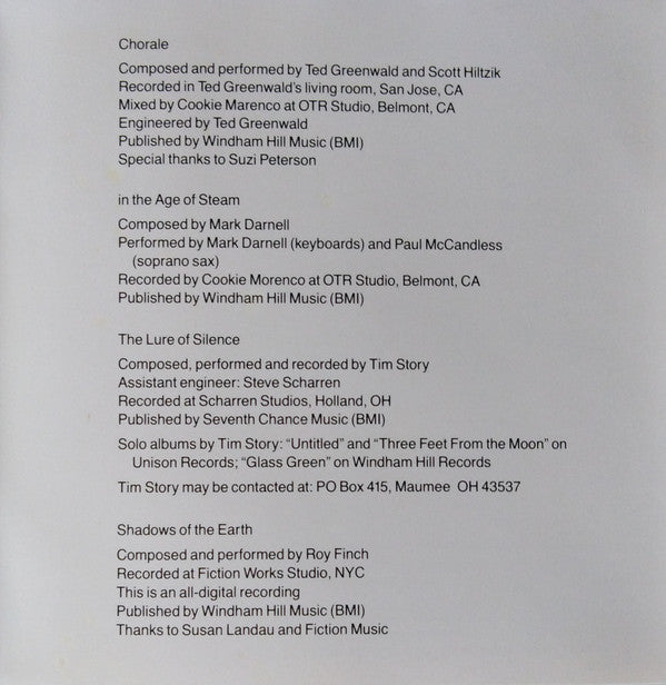 Various - Soul Of The Machine - The Windham Hill Sampler Of New Electronic Music (CD) Image
