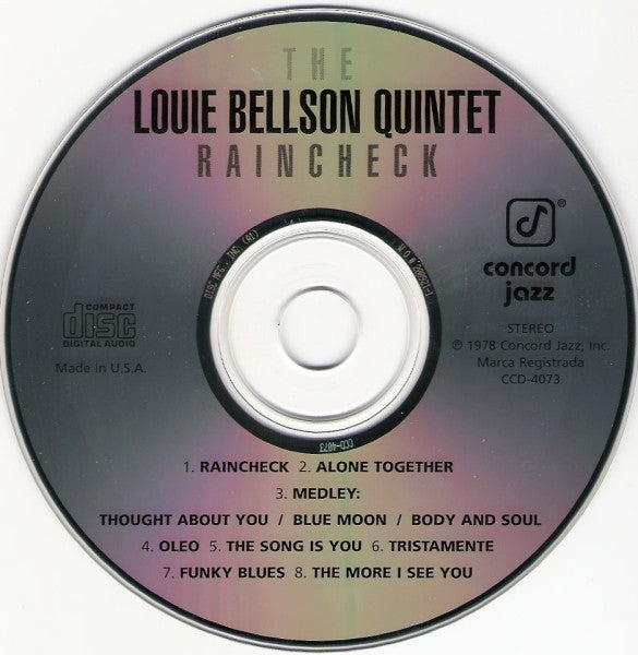 Louie Bellson Quintet, The Featuring Ted Nash And Blue Mitchell - Raincheck (CD) Image