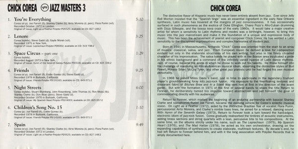 Chick Corea - Verve Jazz Masters 3 (CD) Image