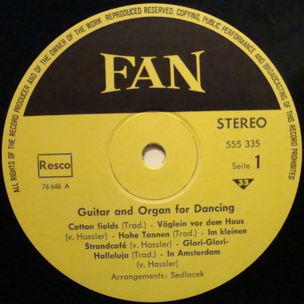 Sedlacek - Guitar And Organ For Dancing (Vinyl) Image