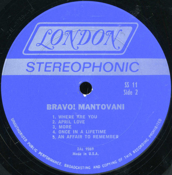 Mantovani - Bravo, Mantovani (Vinyl)