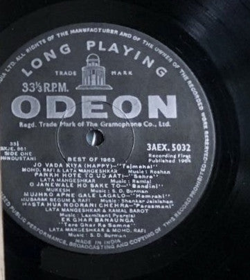 Various - Best Of 1963 (Vinyl) Image