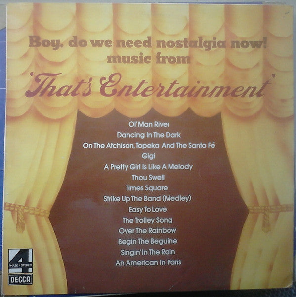 Various - Boy, Do We Need Nostalgia Now Music From "That's Entertainment" (Vinyl) Image