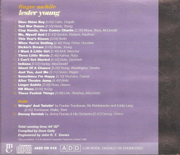 Lester Young - Linger Awhile (CD)
