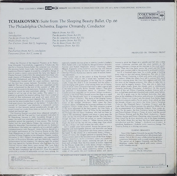 Eugene Ormandy Conducts Philadelphia Orchestra, The / Pyotr Ilyich Tchaikovsky - The Sleeping Beauty (Vinyl) Image