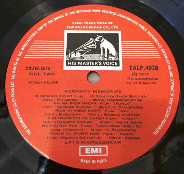 Lata Mangeshkar - Faraway Memories (Vinyl)