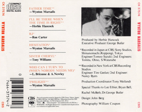 Wynton Marsalis - Wynton Marsalis (CD) Image