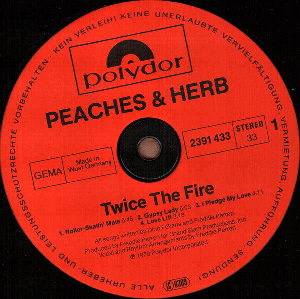 Peaches & Herb - Twice The Fire (Vinyl) Image