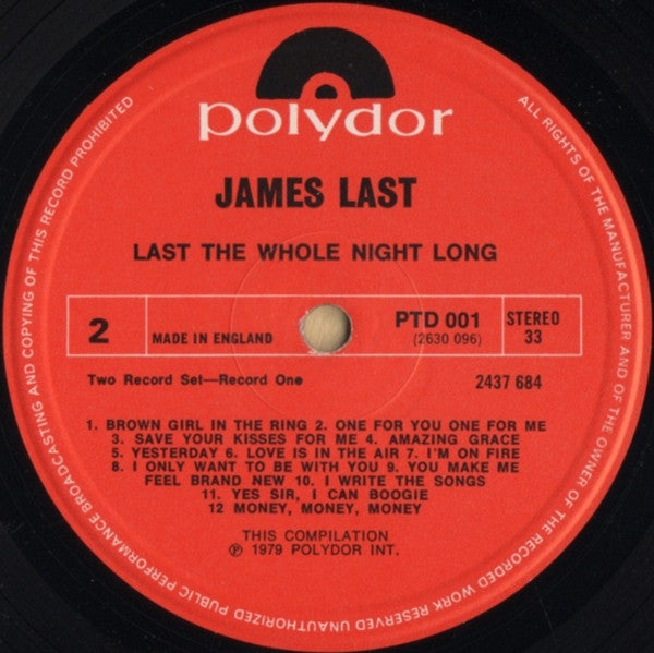 James Last - Last The Whole Night Long: 50 Non-Stop Party Greats From James Last. (Vinyl) (2 LP) Image