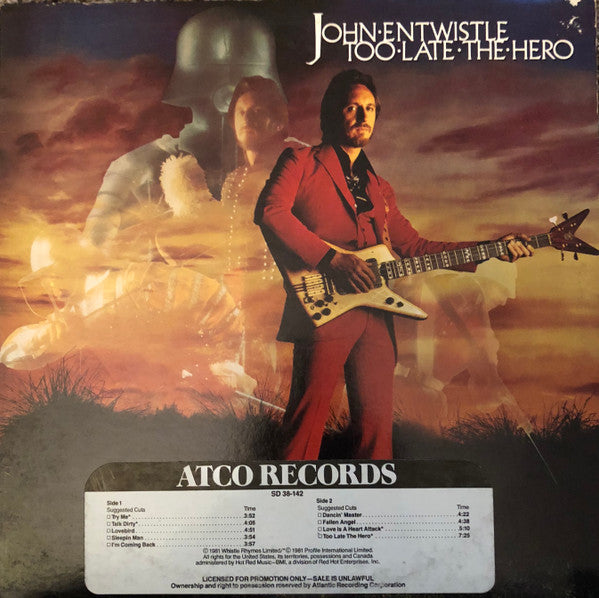 John Entwistle - Too Late The Hero (Vinyl) Image