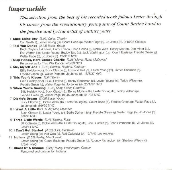 Lester Young - Linger Awhile (CD)