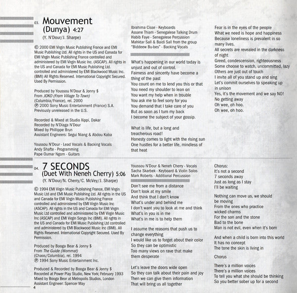 Youssou N'Dour - 7 Seconds: The Best Of (CD)