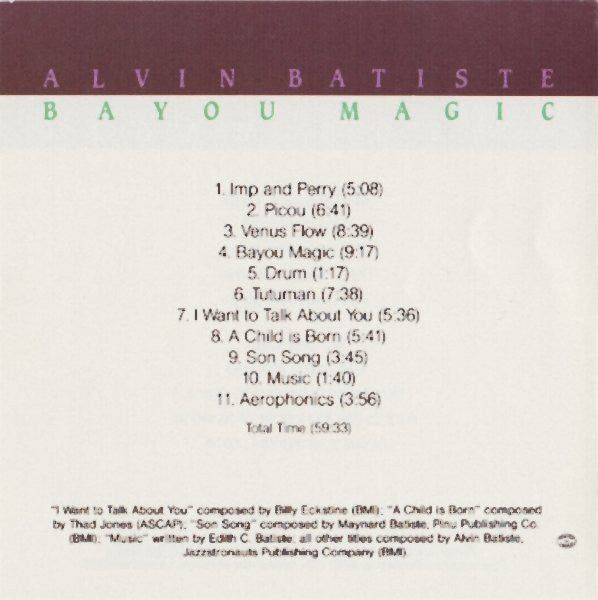 Alvin Batiste - Bayou Magic (CD) Image