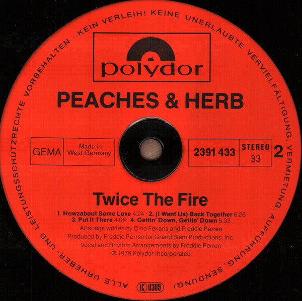 Peaches & Herb - Twice The Fire (Vinyl) Image