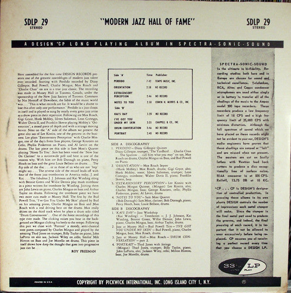 Various - Modern Jazz Hall Of Fame Volume 1 (Vinyl)