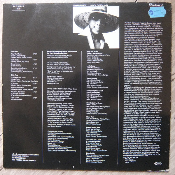 John Handy - Handy Dandy Man (Vinyl) Image