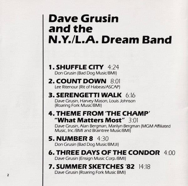 Dave Grusin And NY-LA Dream Band, The - Dave Grusin And The NY-LA Dream Band (CD) Image
