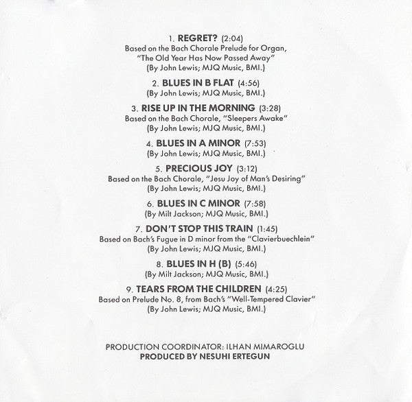 Modern Jazz Quartet, The - Blues On Bach (CD) Image