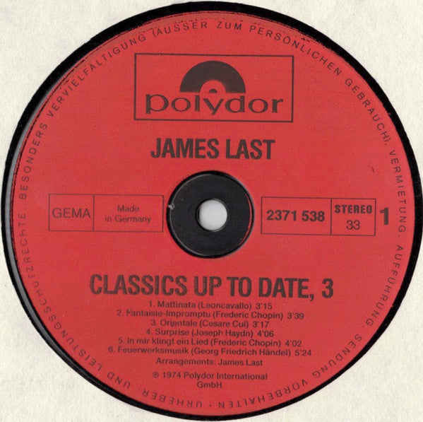 Orchester James Last - Classics Up To Date 3 (Vinyl) Image