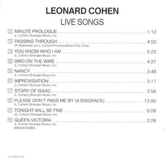 Leonard Cohen - Live Songs (CD)