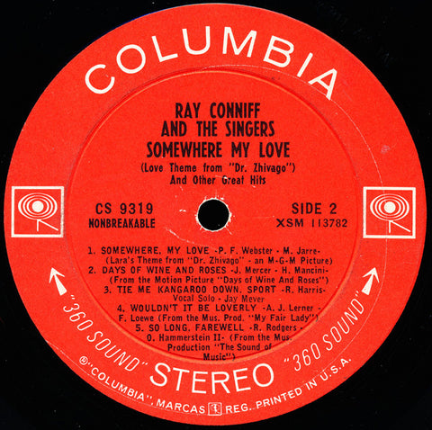 Ray Conniff And The Singers - Somewhere My Love (Vinyl)