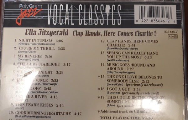 Ella Fitzgerald - Clap Hands, Here Comes Charlie! (CD) Image