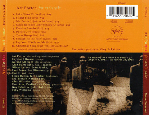 Art Porter - For Art's Sake (CD) Image