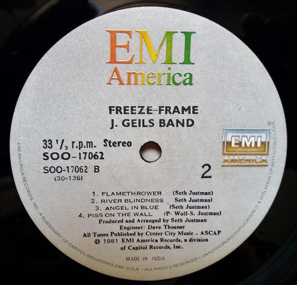 J. Geils Band, The - Freeze-Frame (Vinyl)