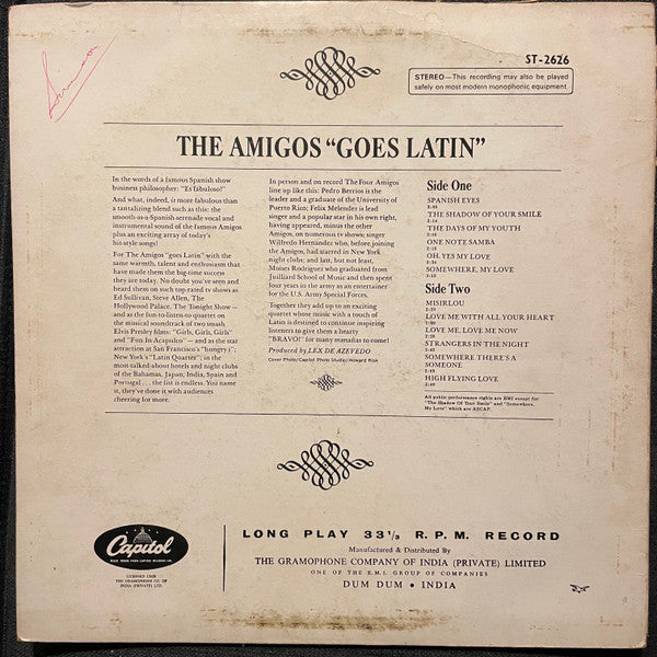 Amigos, The - "Goes Latin" (Vinyl)